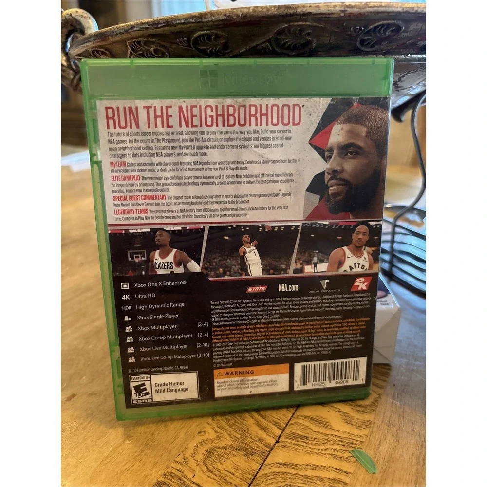 XBOX One NBA 2K18 Kyrie Irving Basketball 2017 tested